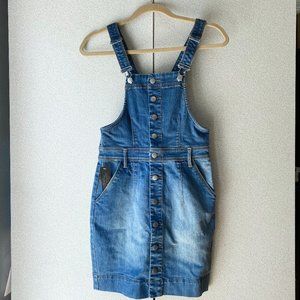 Bebe Denim Overall Dress